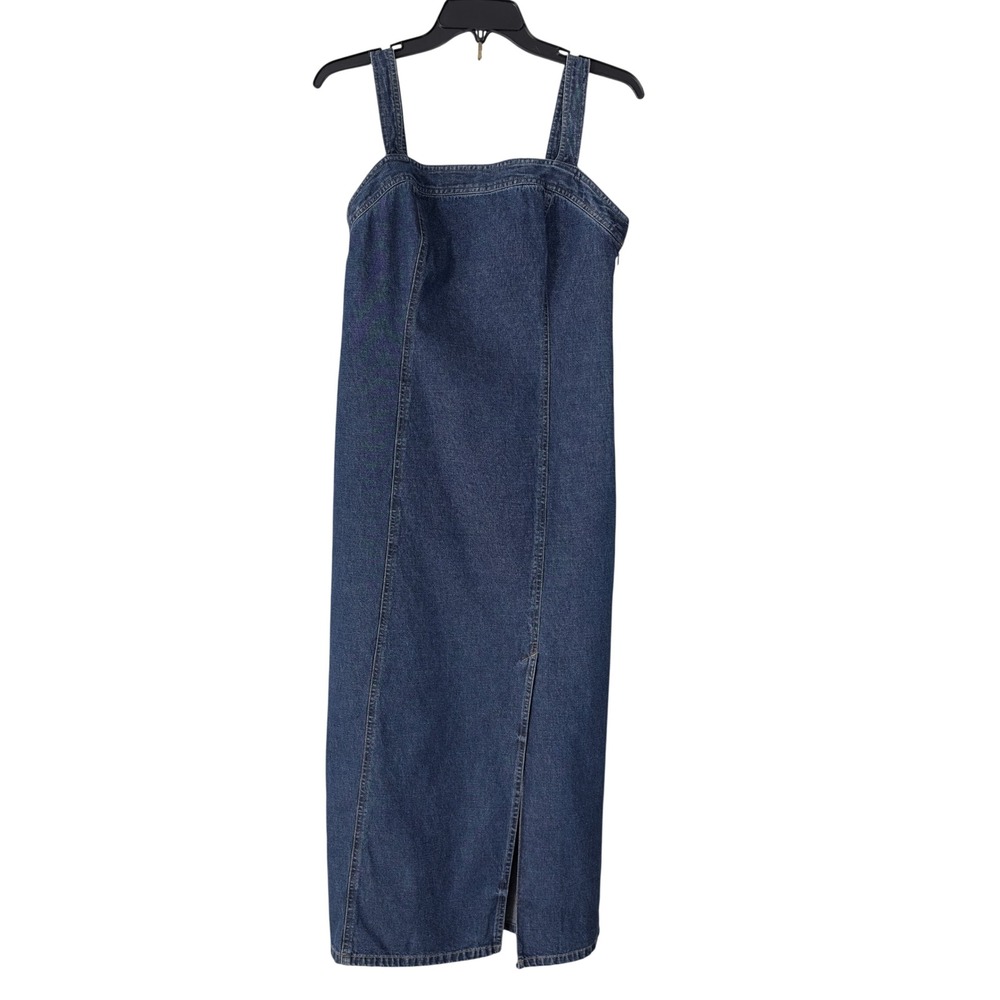 Ann Taylor LOFT Womens 2 Dress Jumper Denim Sleeveless Festival Preppy‎ Hipster